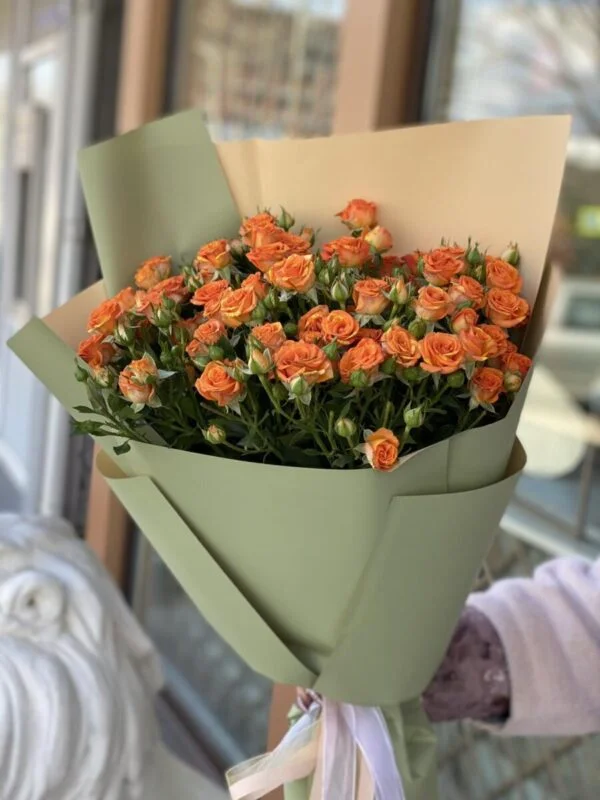 Букет из чайных роз( цвет в ассортименте)